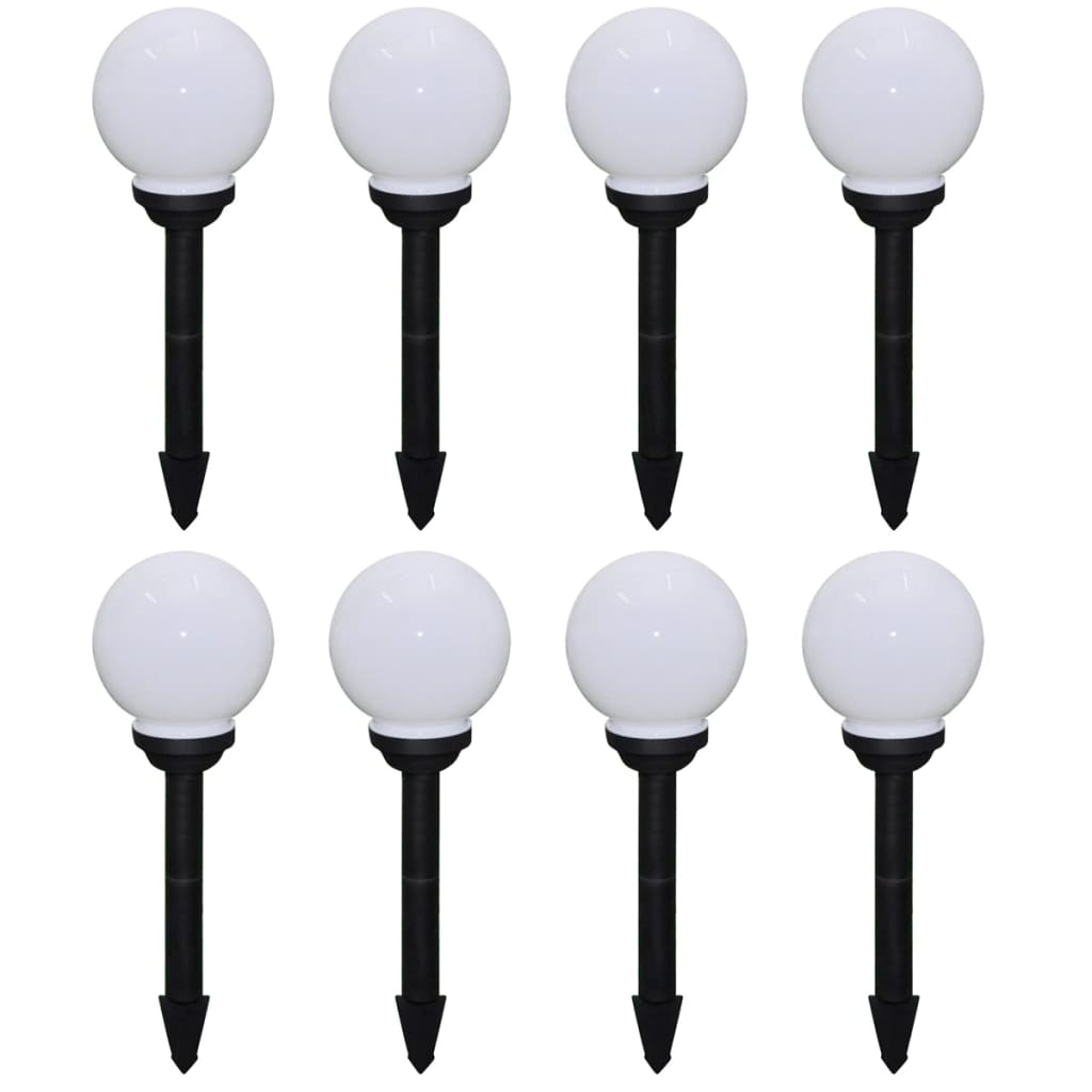 vidaXL Vonkajšie LED lampy k chodníku so špicatým hrotom 8 ks 15 cm