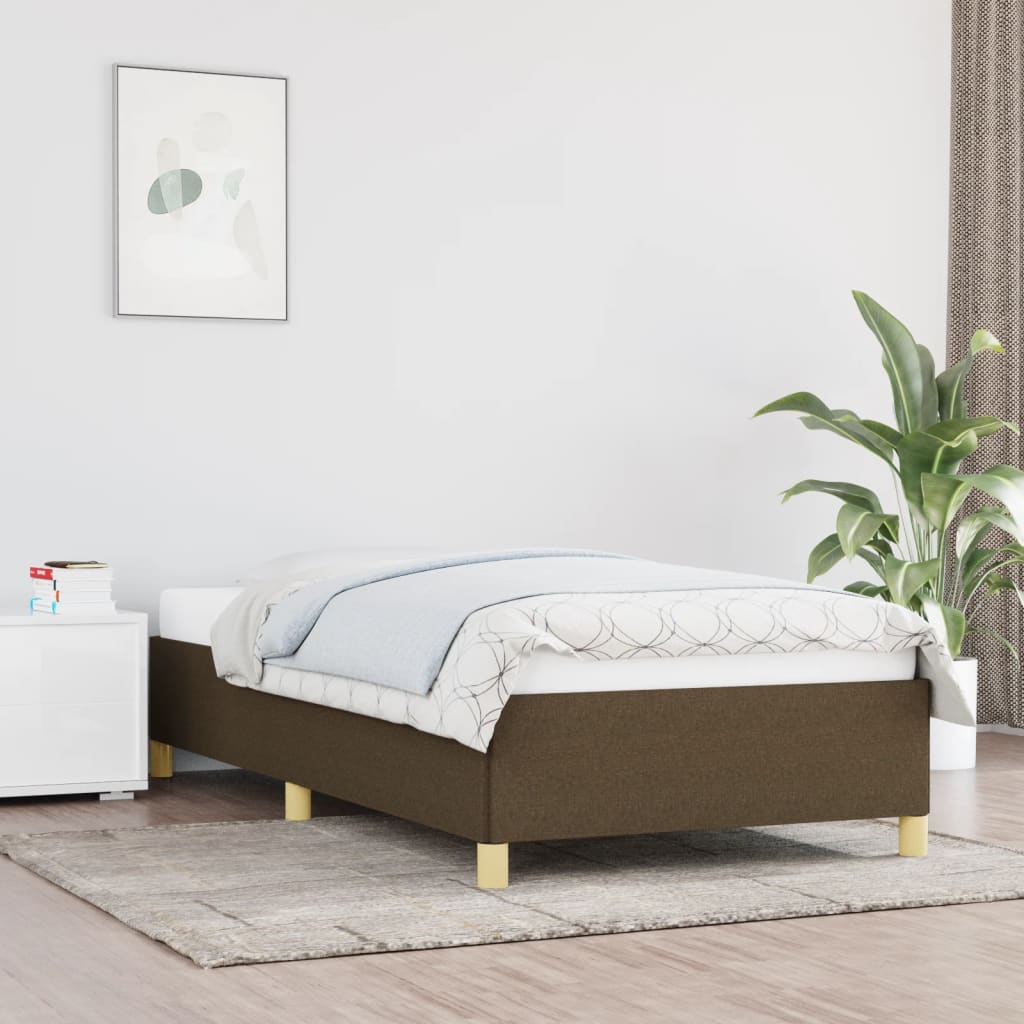 vidaXL Posteľný rám tmavohnedý 80x200 cm látka