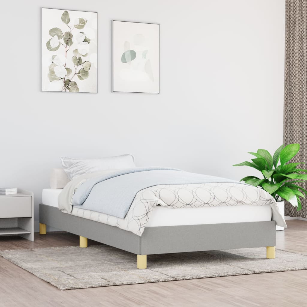 vidaXL Posteľný rám bledosivý 80x200 cm látka
