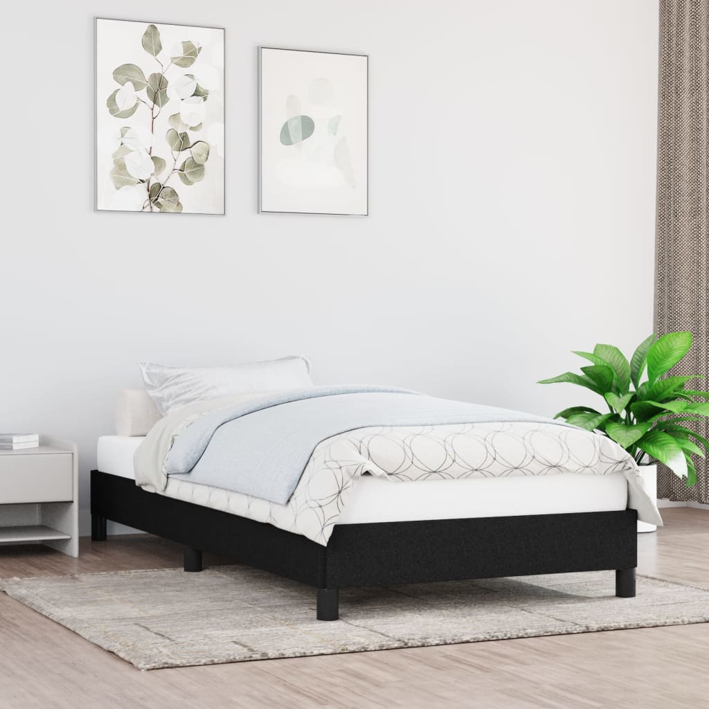 vidaXL Posteľný rám čierny 90x200 cm látka