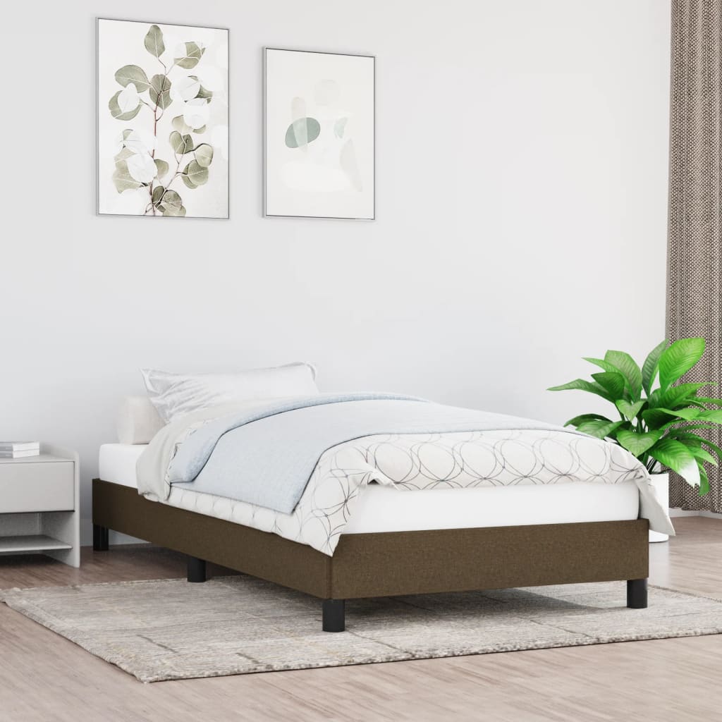 vidaXL Posteľný rám hnedý 90x190 cm látka