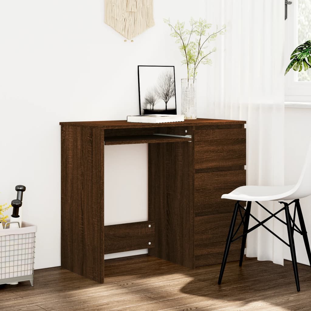 vidaXL Stôl hnedý dub 90x45x76 cm spracované drevo