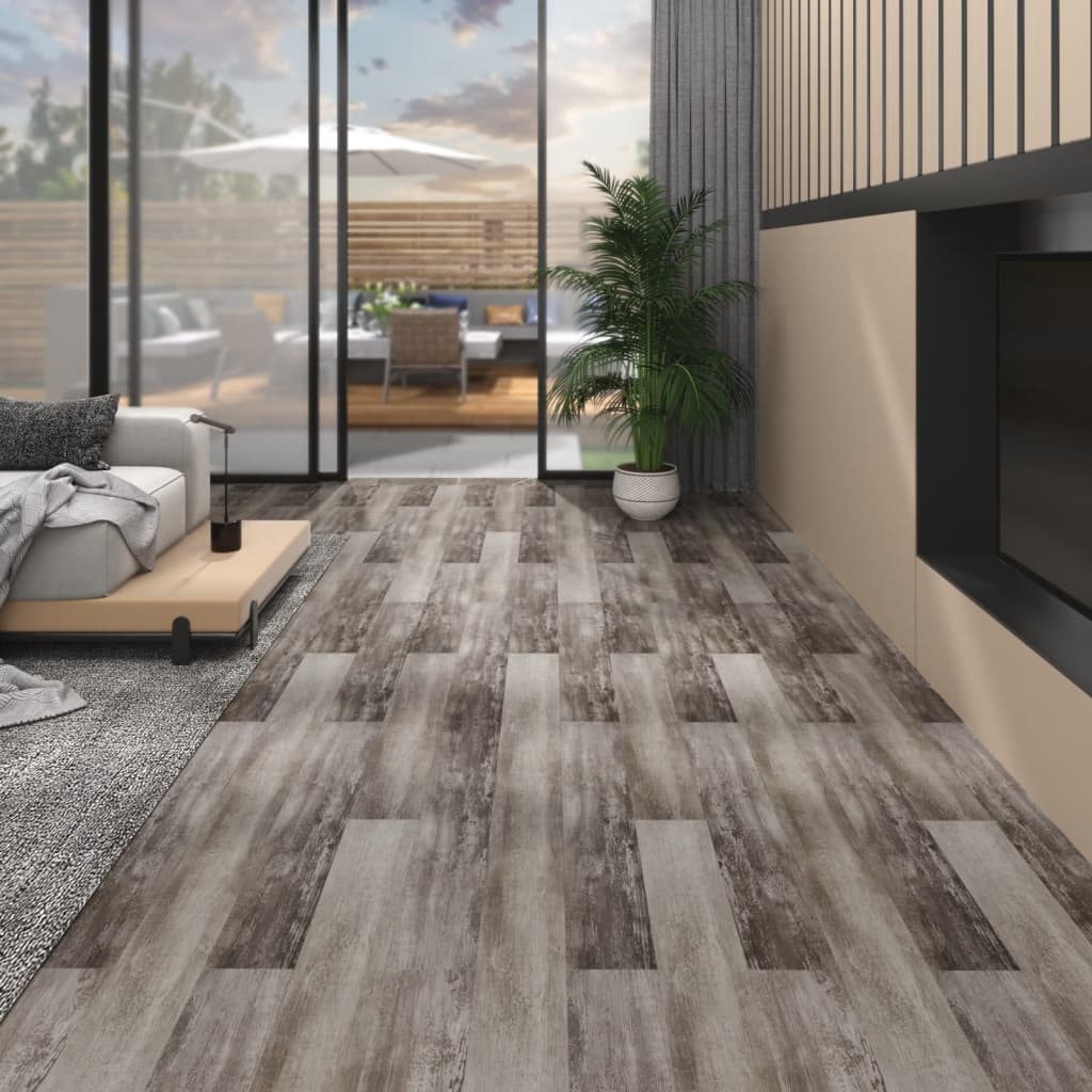 vidaXL Podlahové dosky z PVC 5,02m² 2mm, samolepiace,matné drevo,hnedé
