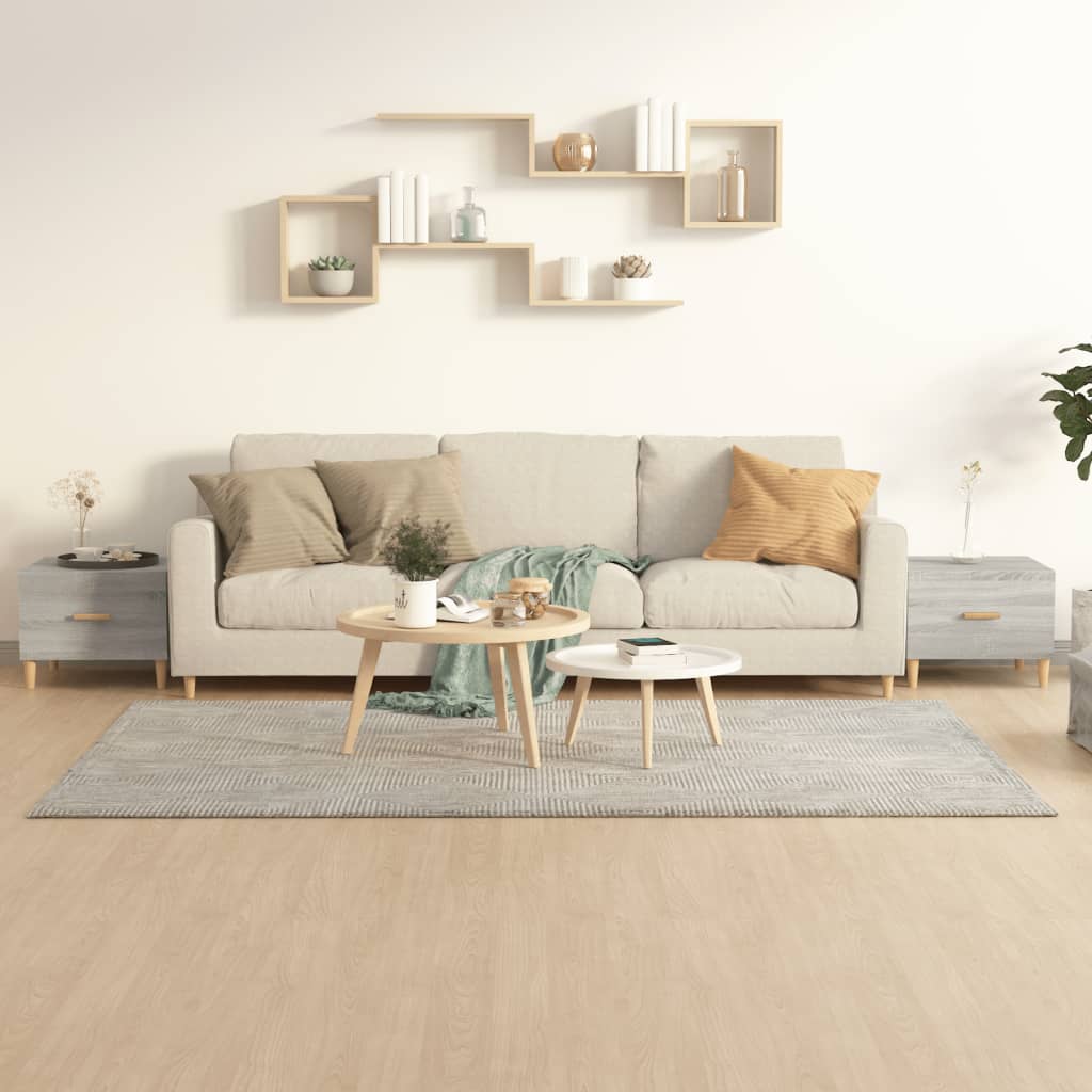 vidaXL Konferenčné stolíky 2ks sivé sonoma 50x50x40cm kompozitné drevo
