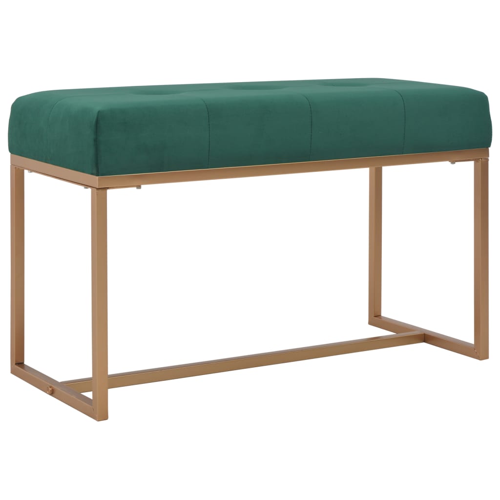 vidaXL Lavička 80 cm zelená zamatová