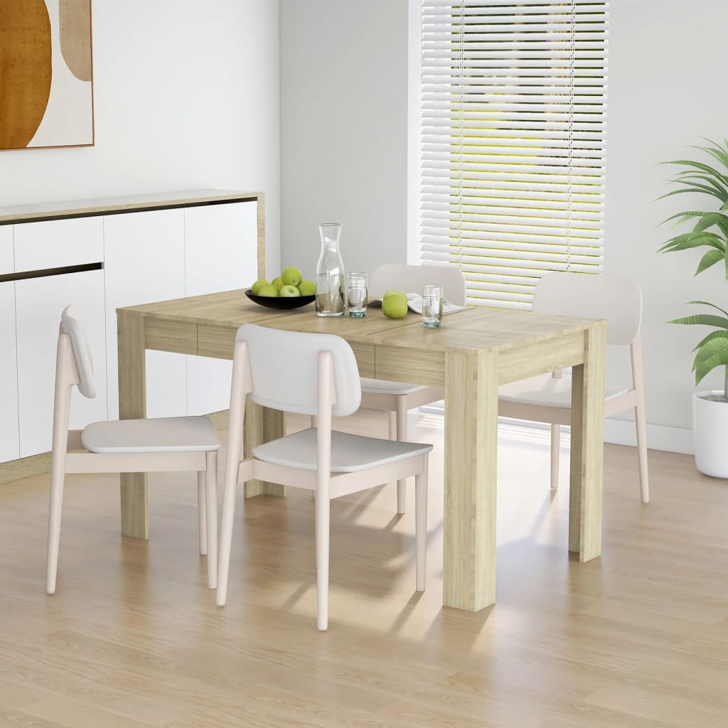 vidaXL Jedálenský stôl dub sonoma 140x74,5x76 cm drevotrieska