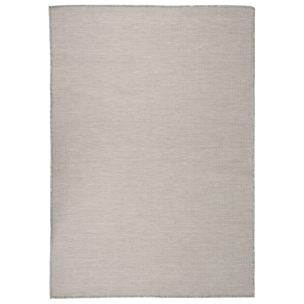 vidaXL Vonkajší koberec s plochým tkaním 160x230 cm sivohnedý