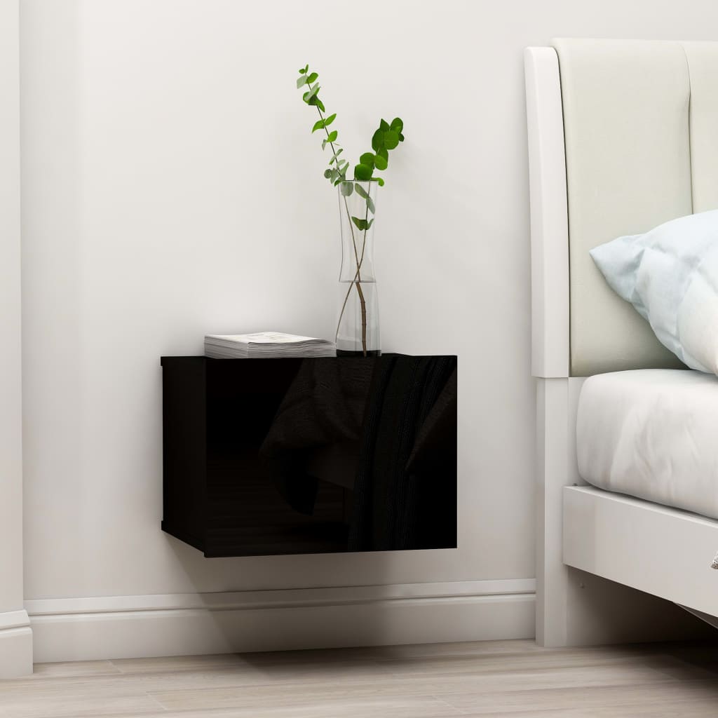vidaXL Nočné stolíky 2 ks, čierne 40x30x30 cm, kompozitné drevo