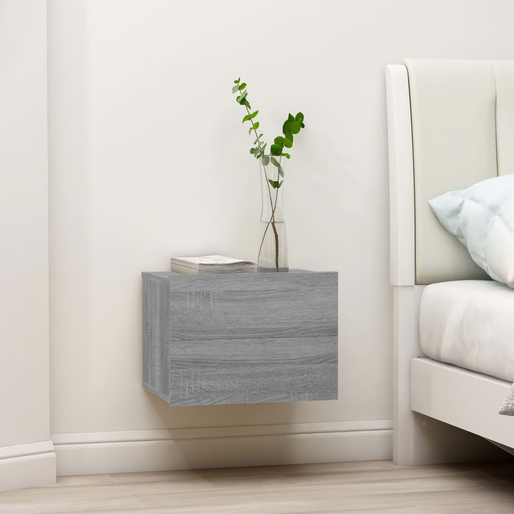 vidaXL Nočné stolíky 2 ks sivý dub sonoma 40x30x30 cm spracované drevo