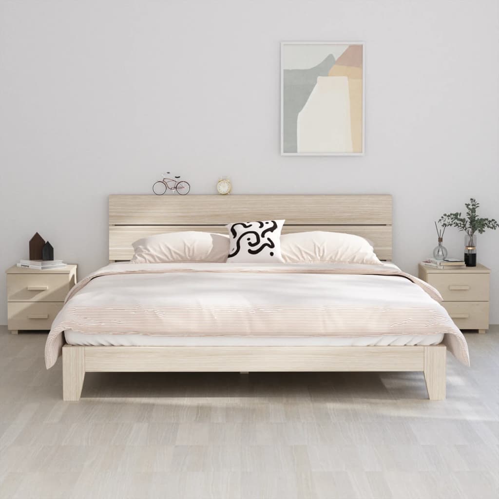 vidaXL Nočné stolíky HAMAR 2 ks, medovo hnedé 40x35x44,5 cm, borovica