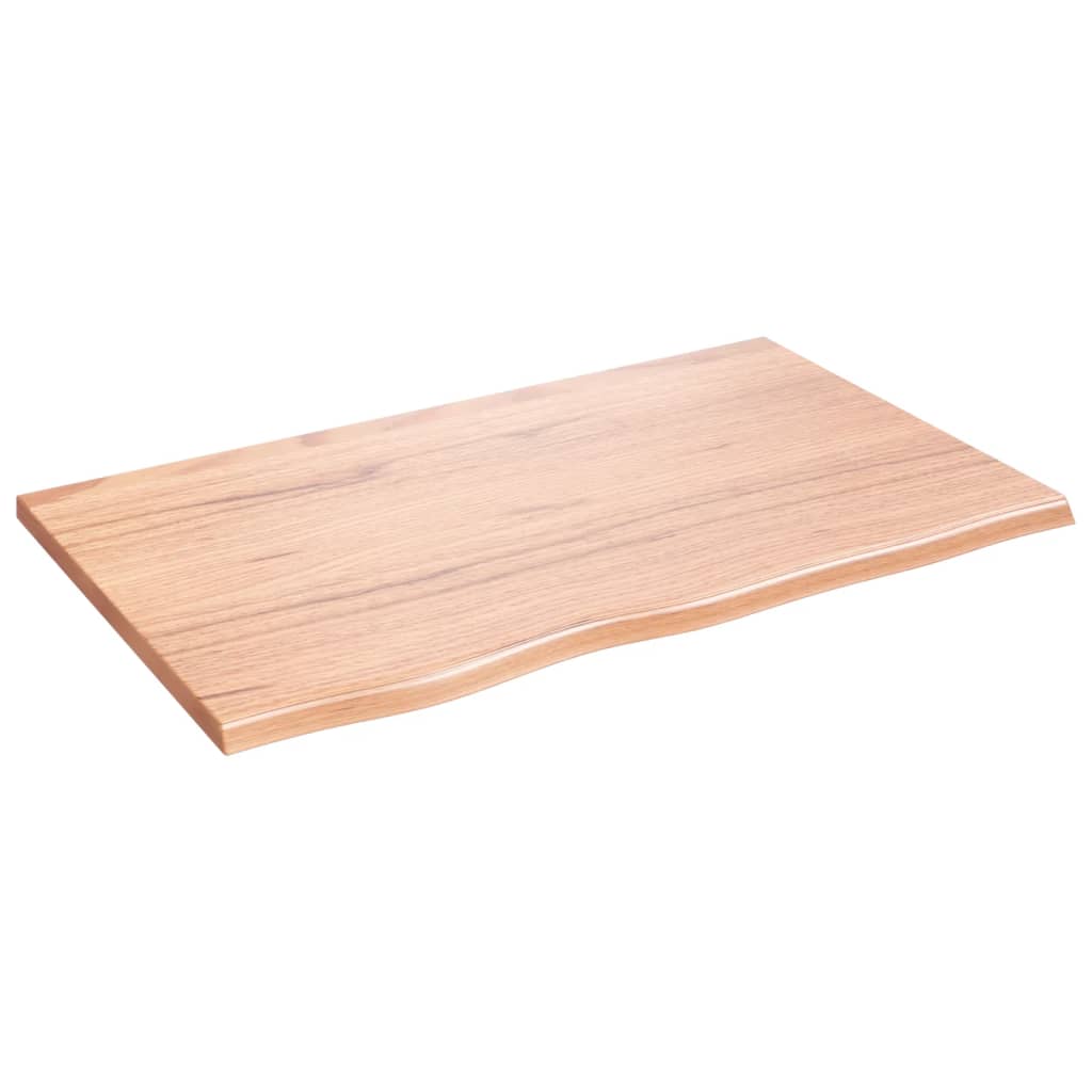 vidaXL Nástenná polica svetlohnedá 80x50x2 cm ošetrený dubový masív