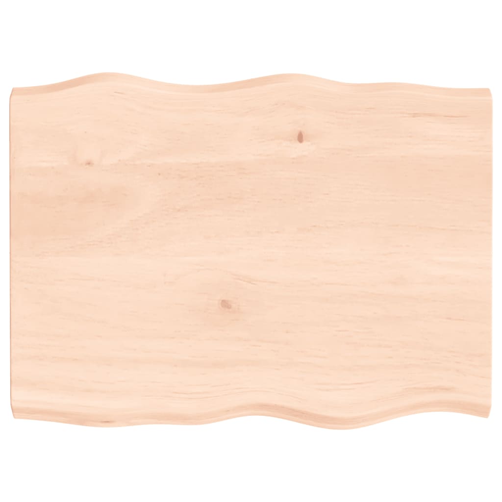 vidaXL Stolová doska 80x60x4 cm, neošetrený dubový masív, živé hrany