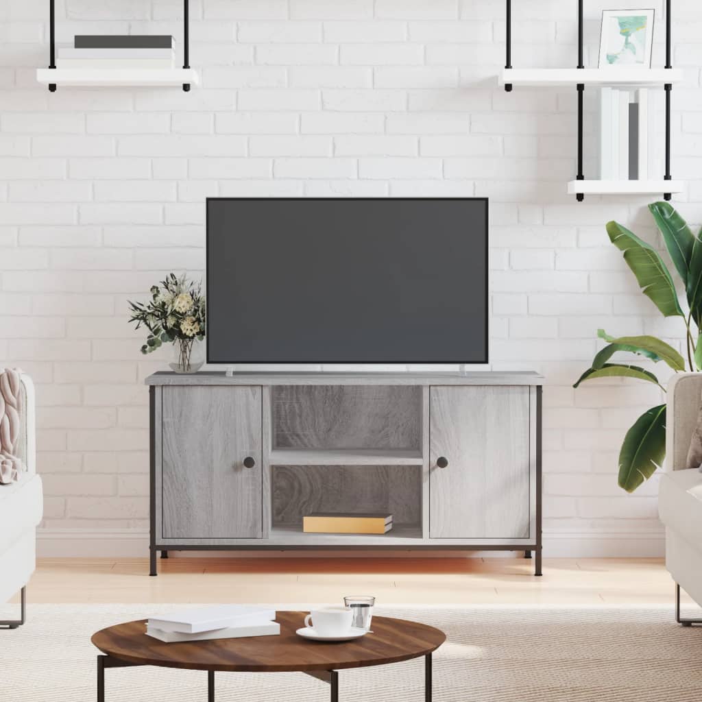 vidaXL TV skrinka sivý dub sonoma 100x40x50 cm spracované drevo