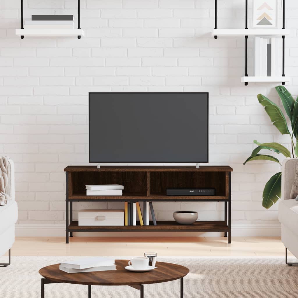 vidaXL TV skrinka hnedý dub 100x35x45 cm kompozitné drevo