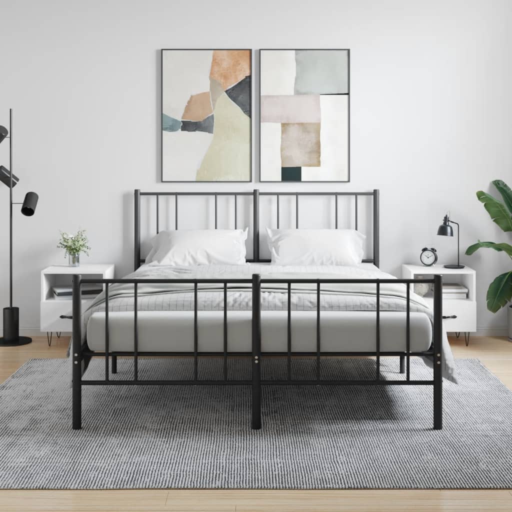 vidaXL Nočné stolíky 2 ks lesklé biele 40x35x47,5 cm kompozitné drevo