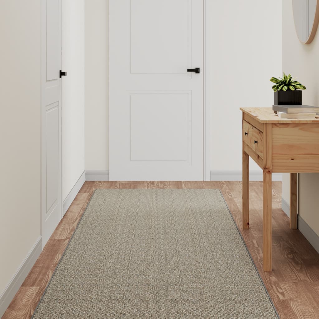 vidaXL Behúň na koberce sisalový vzhľad strieborný 80x300 cm
