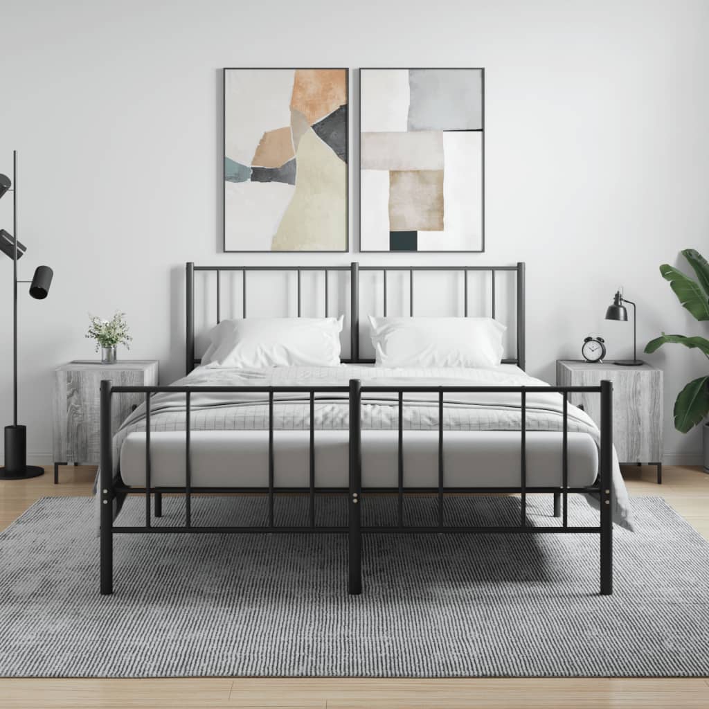 vidaXL Nočné stolíky 2 ks sivý dub sonoma 40x40x50 cm kompozitné drevo