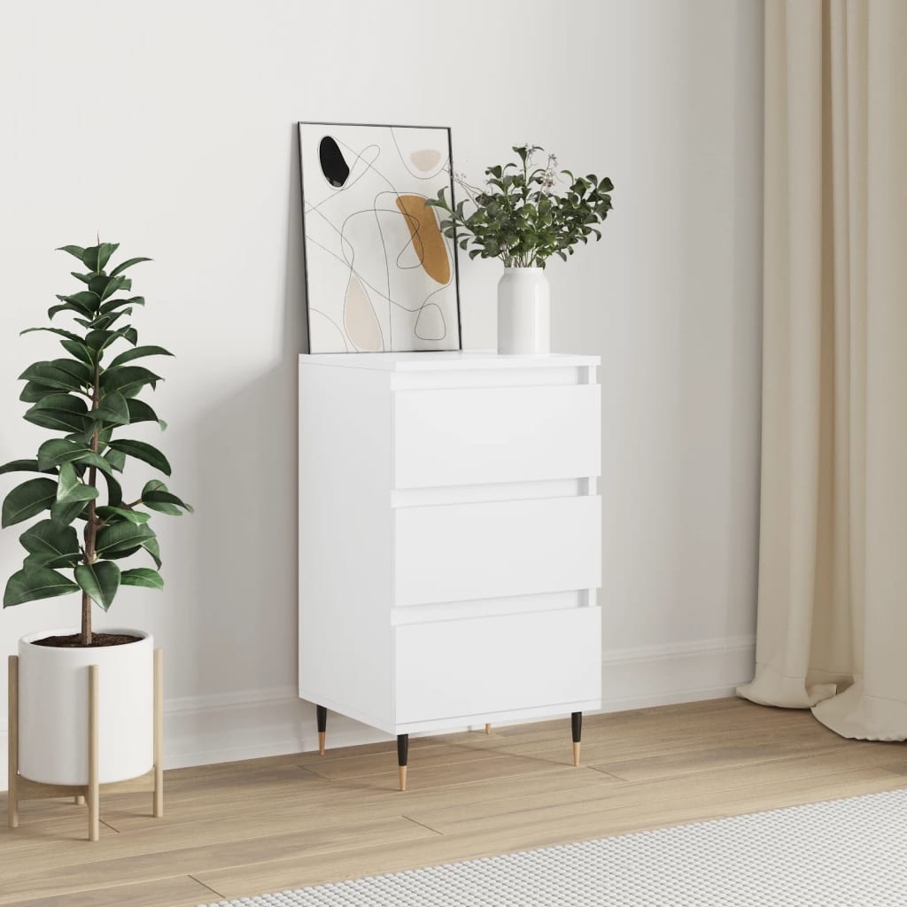 vidaXL Komoda biela 40x35x70 cm kompozitné drevo