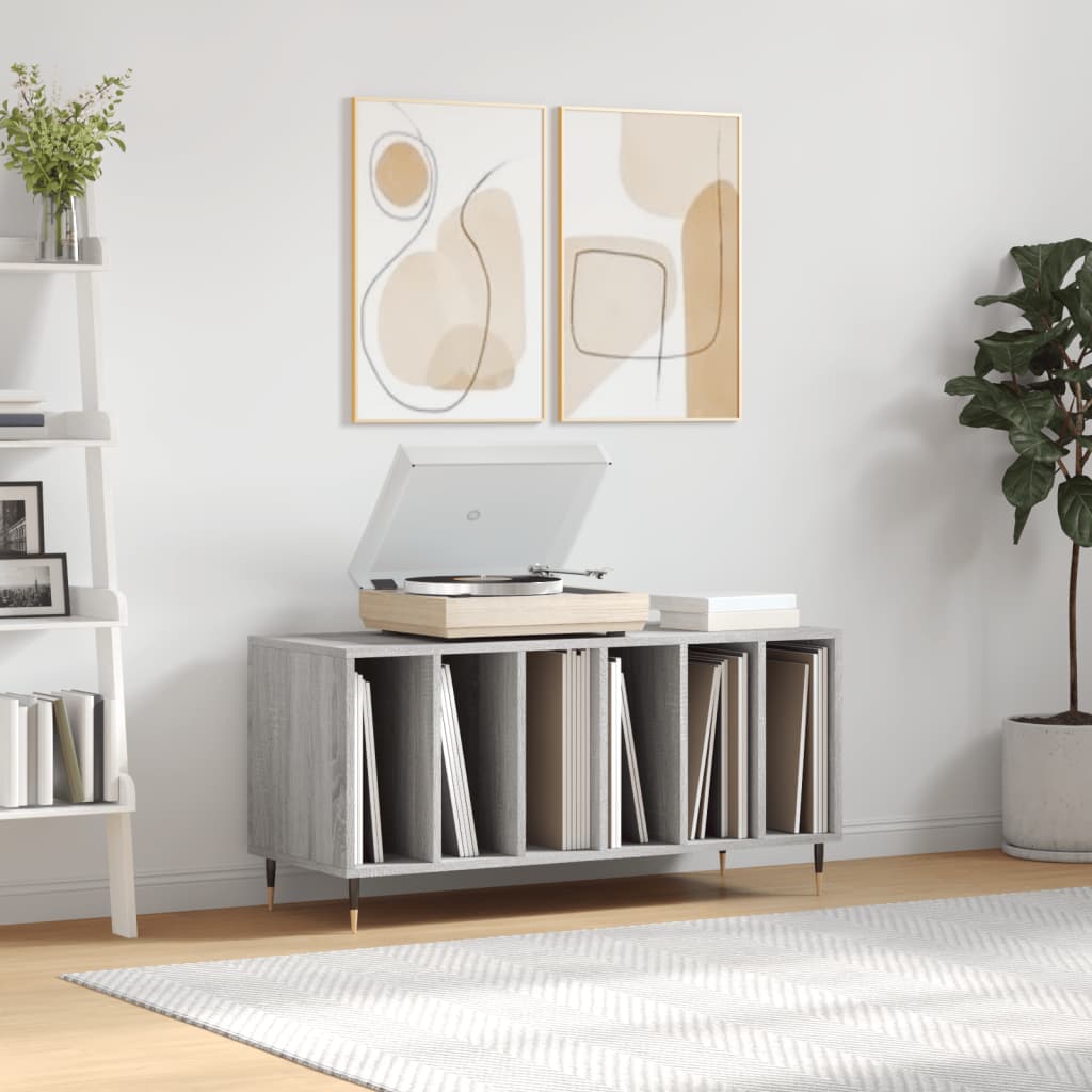 vidaXL Skrinka na platne sivá sonoma 100x38x48 cm kompozitné drevo