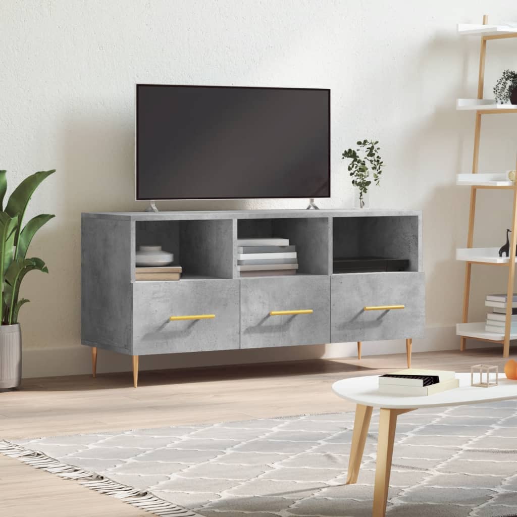 vidaXL TV skrinka betónovosivá 102x36x50 cm kompozitné drevo