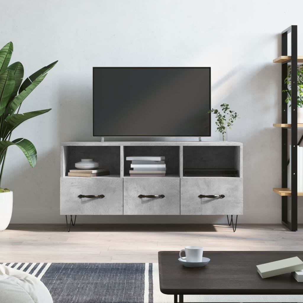 vidaXL TV skrinka betónovosivá 102x36x50 cm kompozitné drevo