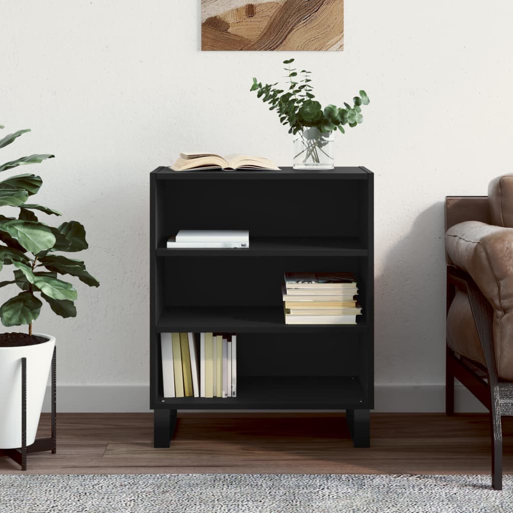 vidaXL Komoda čierna 57x35x70 cm kompozitné drevo