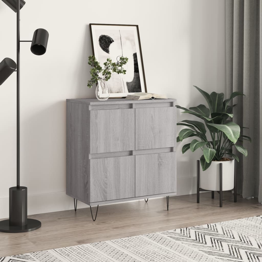 vidaXL Komoda sivý dub sonoma 60x35x70 cm spracované drevo