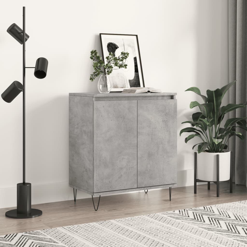 vidaXL Komoda betónovo sivá 60x35x70 cm spracované drevo