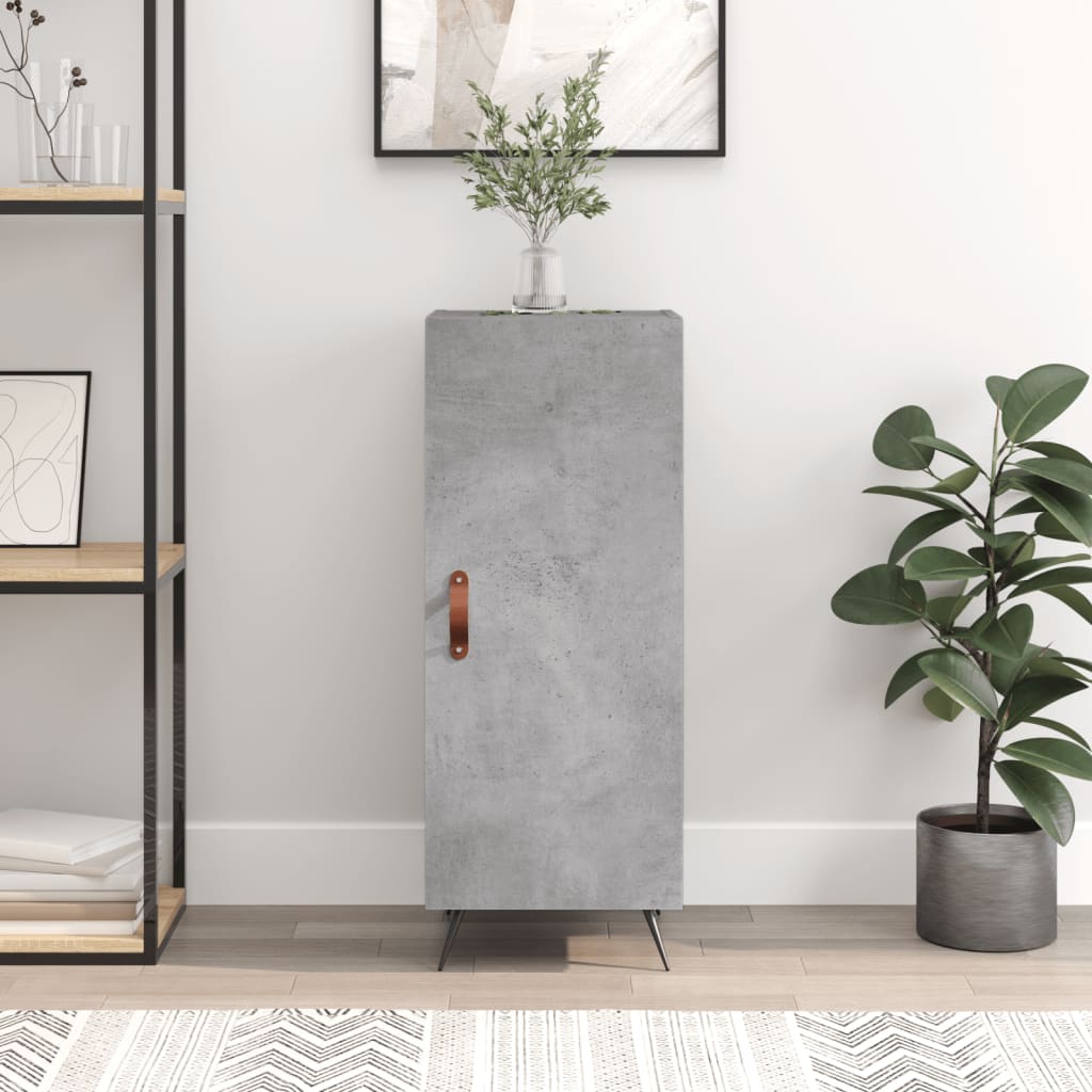 vidaXL Komoda betónovo sivá 34,5x34x90 cm spracované drevo