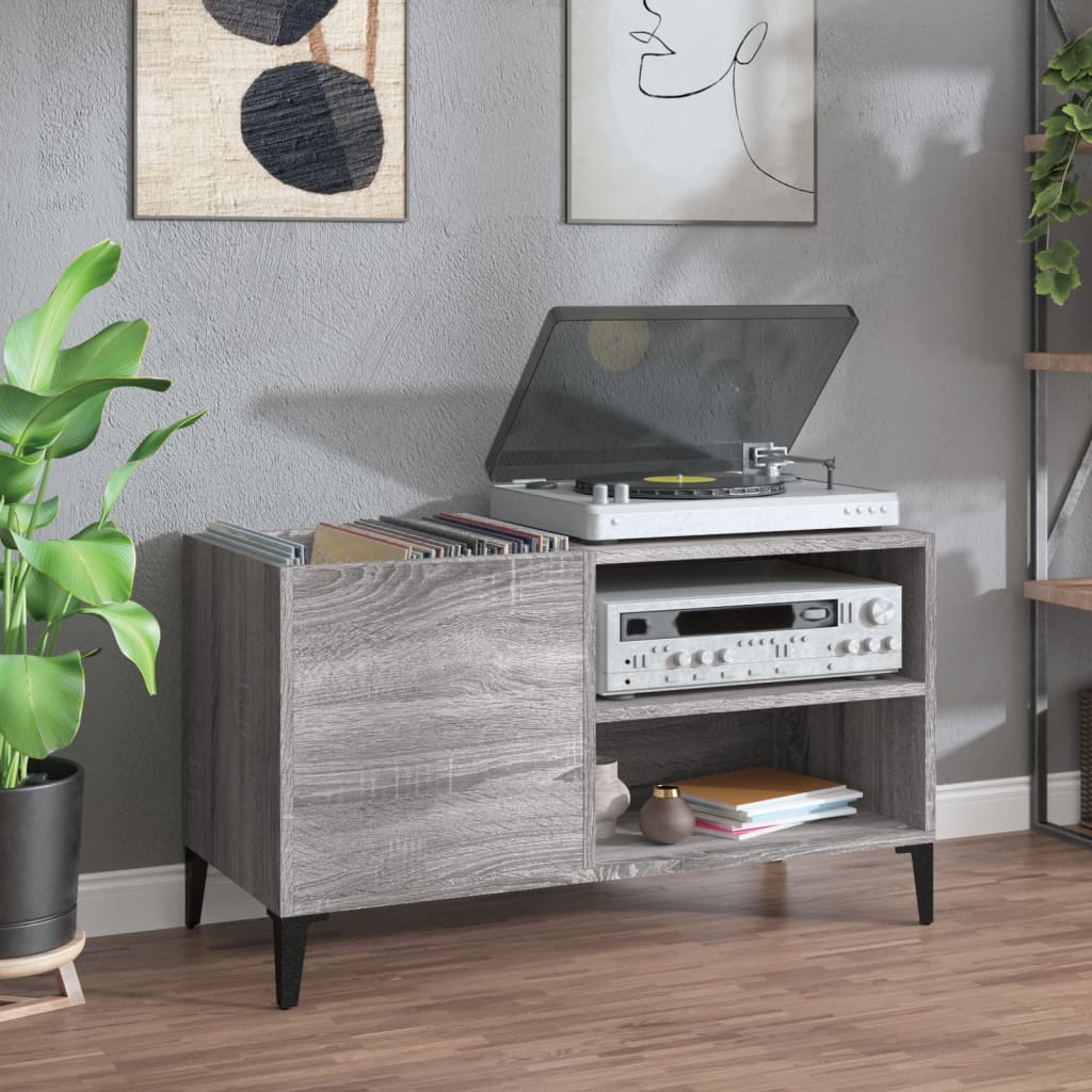 vidaXL Skrinka na platne sivá sonoma 84,5x38x48 cm kompozitné drevo