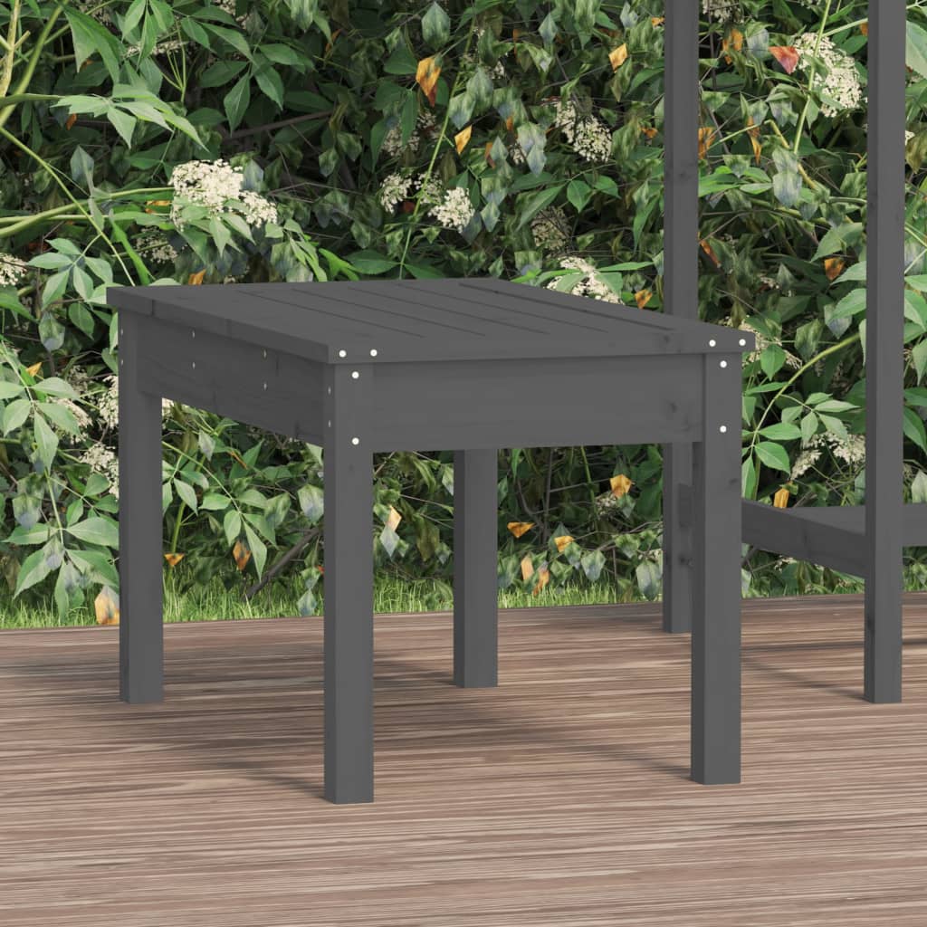vidaXL Záhradná lavica sivá 80x44x45 cm masívna borovica