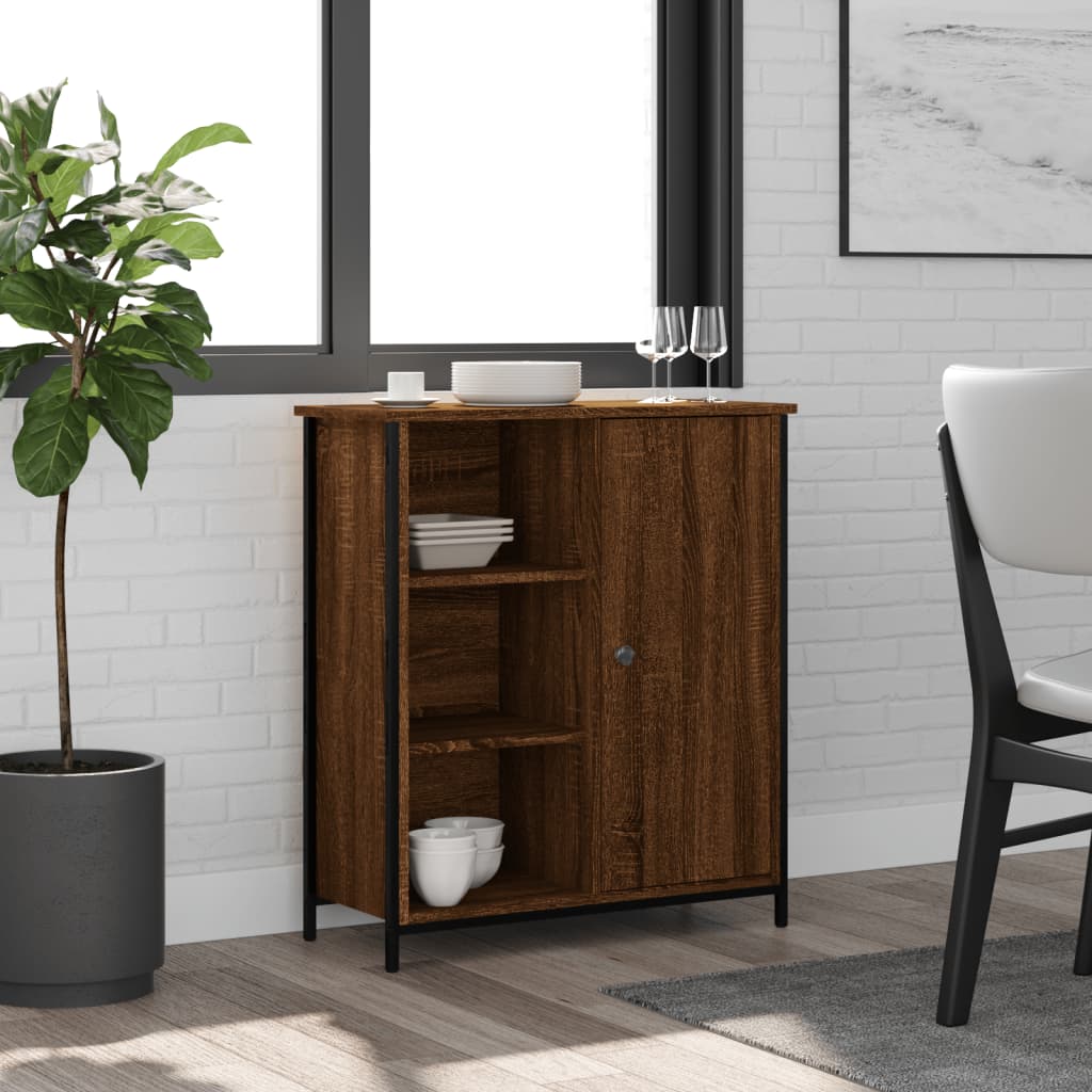 vidaXL Komoda hnedý dub 70x30x80 cm kompozitné drevo