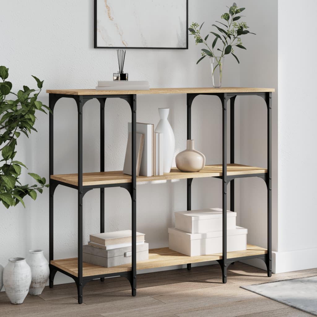 vidaXL Konzolový stolík dub sonoma 102x35x90 cm kompozitné drevo