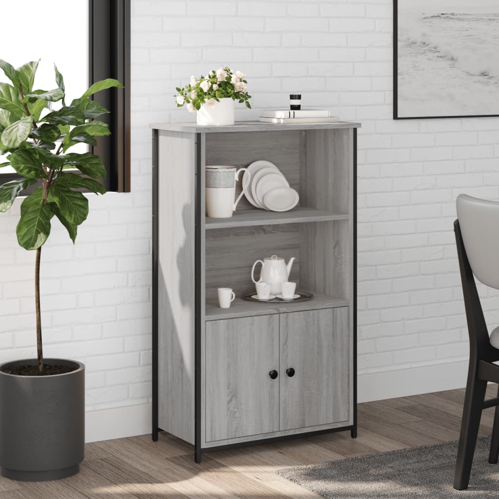 vidaXL Vysoká skrinka sivá sonoma 62x32x103,5 cm kompozitné drevo