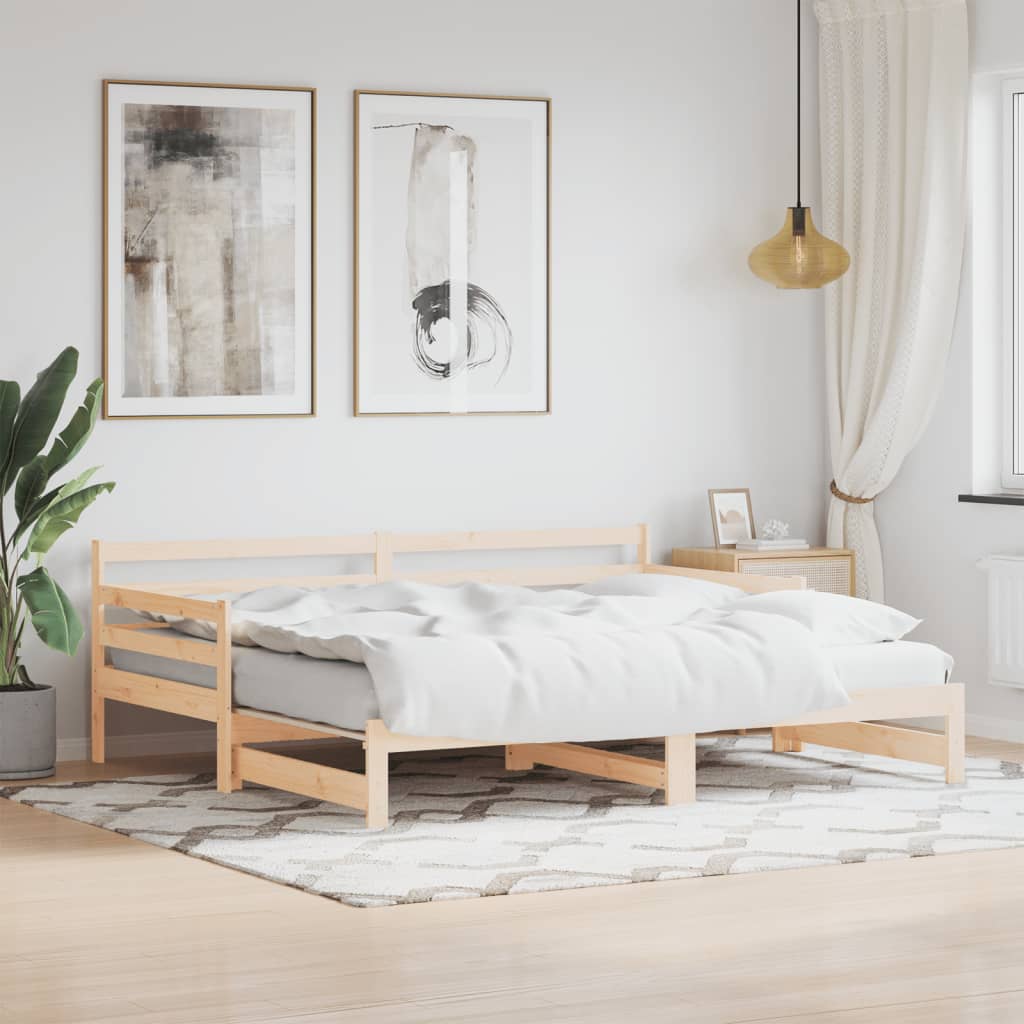 vidaXL Vysúvacia denná posteľ 80x200 cm masívna borovica