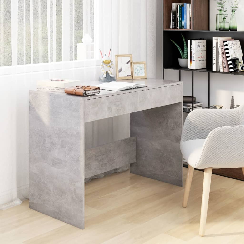 vidaXL Stôl betónovo-sivý 101x50x76,5 cm drevotrieska