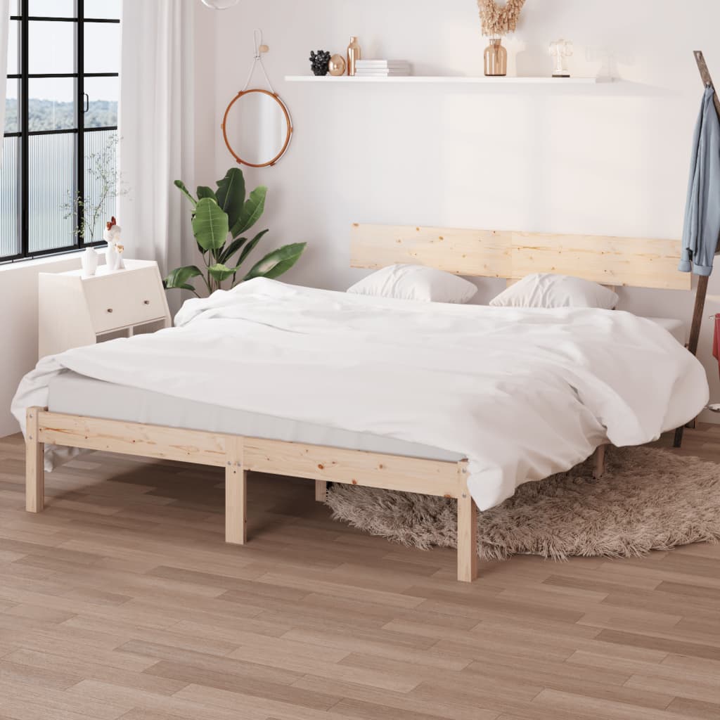 vidaXL Posteľný rám borovicový masív 160x200 cm