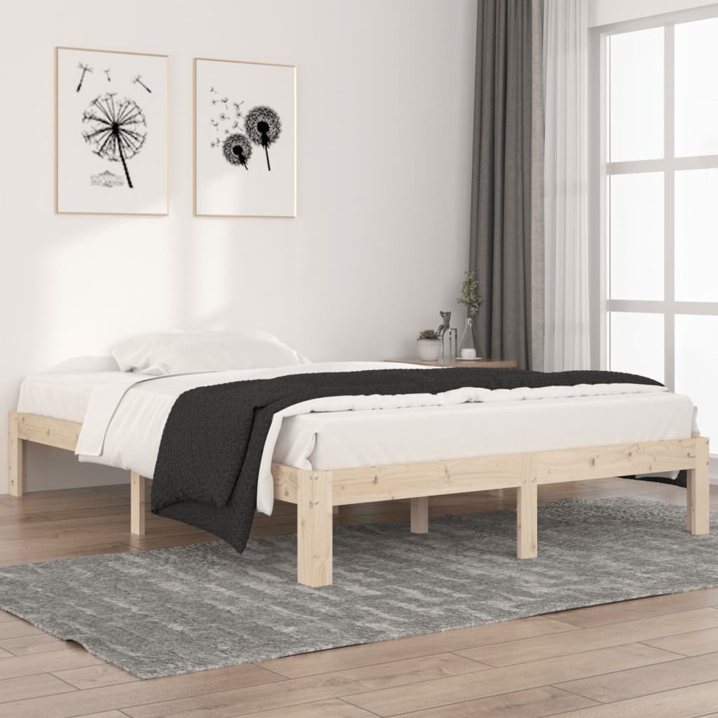 vidaXL Posteľný rám borovicový masív 140x200 cm