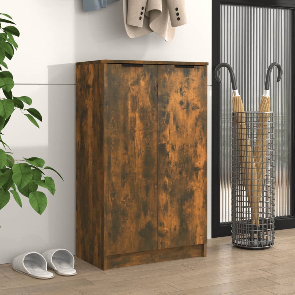 vidaXL Botník dymový dub 59x35x100 cm spracované drevo