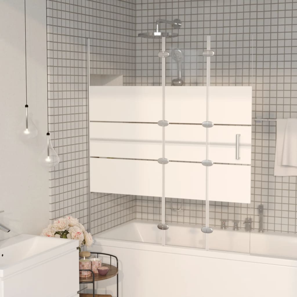 vidaXL Skladací sprchový kút ESG 120x140 cm biely