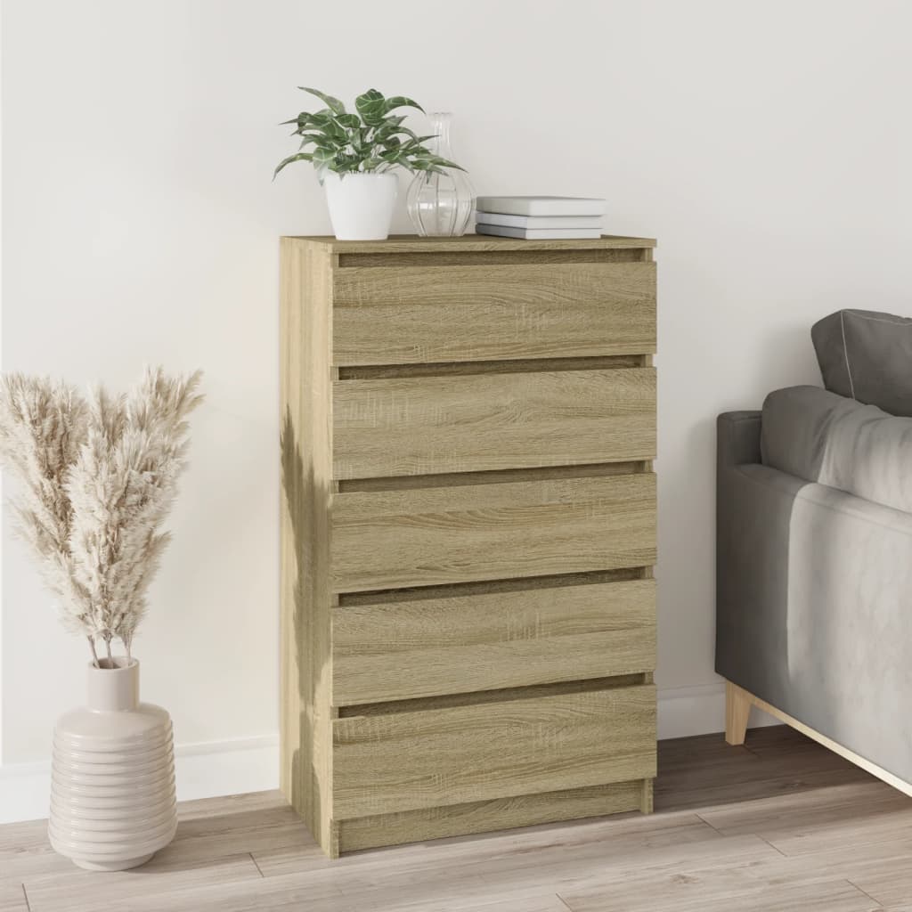 vidaXL Zásuvková skrinka dub sonoma 60x36x103 cm spracované drevo
