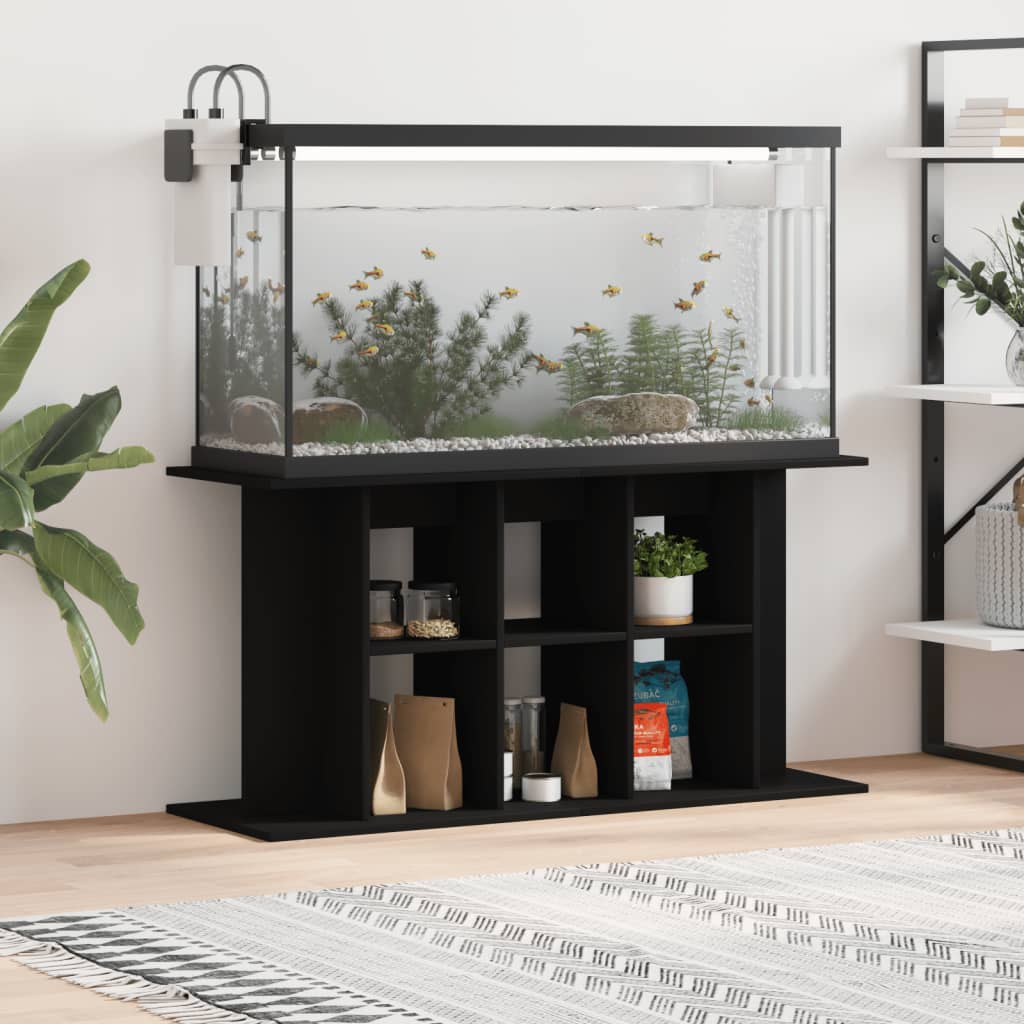 vidaXL Stojan na akvárium čierny 120x40x60 cm kompozitné drevo