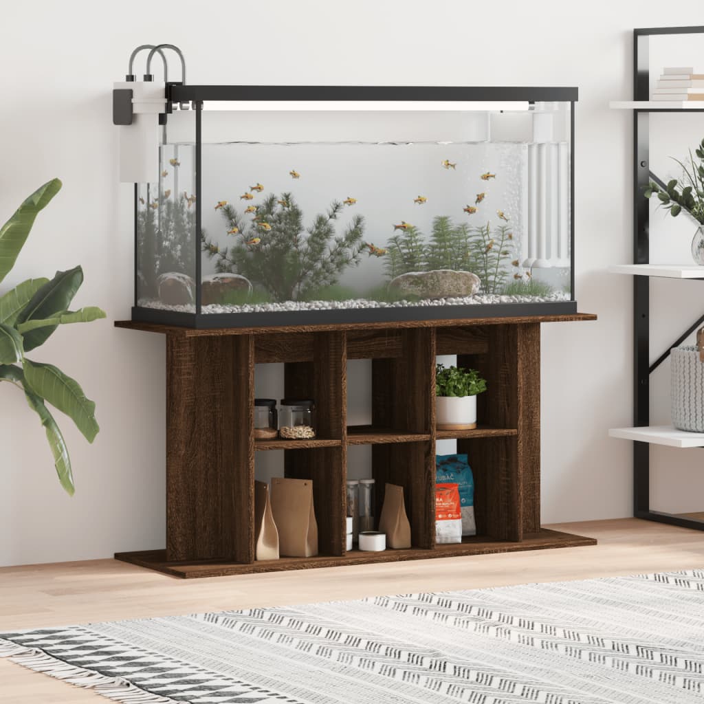 vidaXL Stojan na akvárium hnedý dub 120x40x60 cm kompozitné drevo