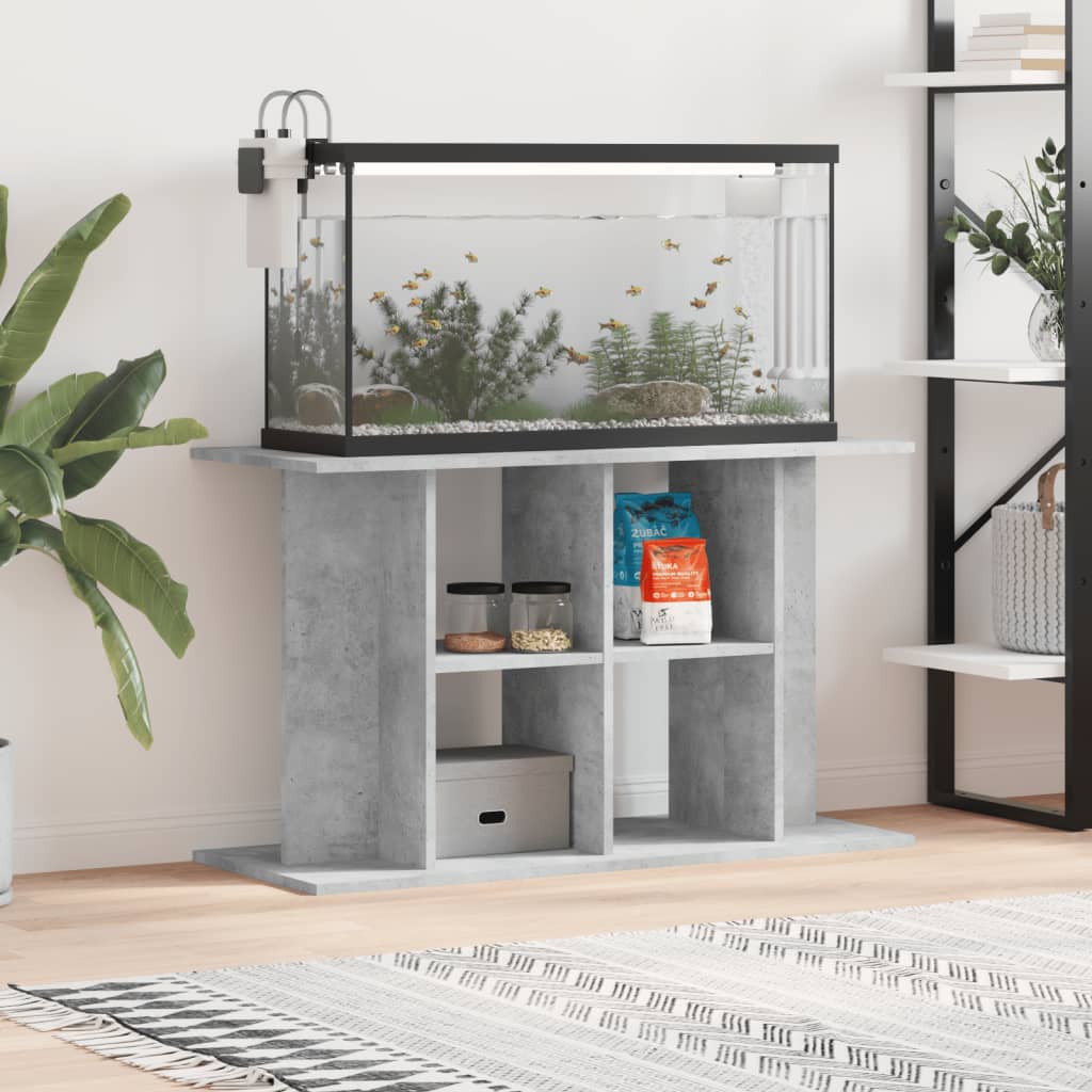 vidaXL Stojan na akvárium betónový sivý 100x40x60 cm kompozitné drevo