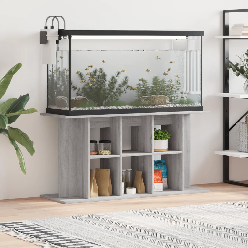 vidaXL Stojan na akvárium betónový sivý 120x40x60 cm kompozitné drevo