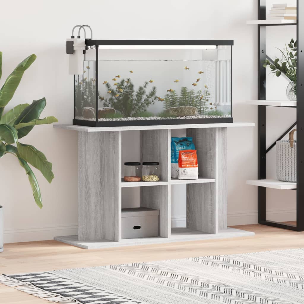 vidaXL Stojan na akvárium sivý sonoma 100x40x60 cm kompozitné drevo