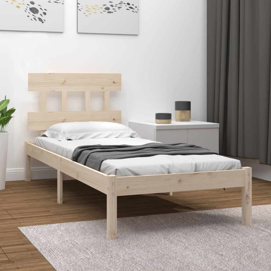 vidaXL Posteľný rám masívne drevo 90x190 cm 3FT6 jednolôžko