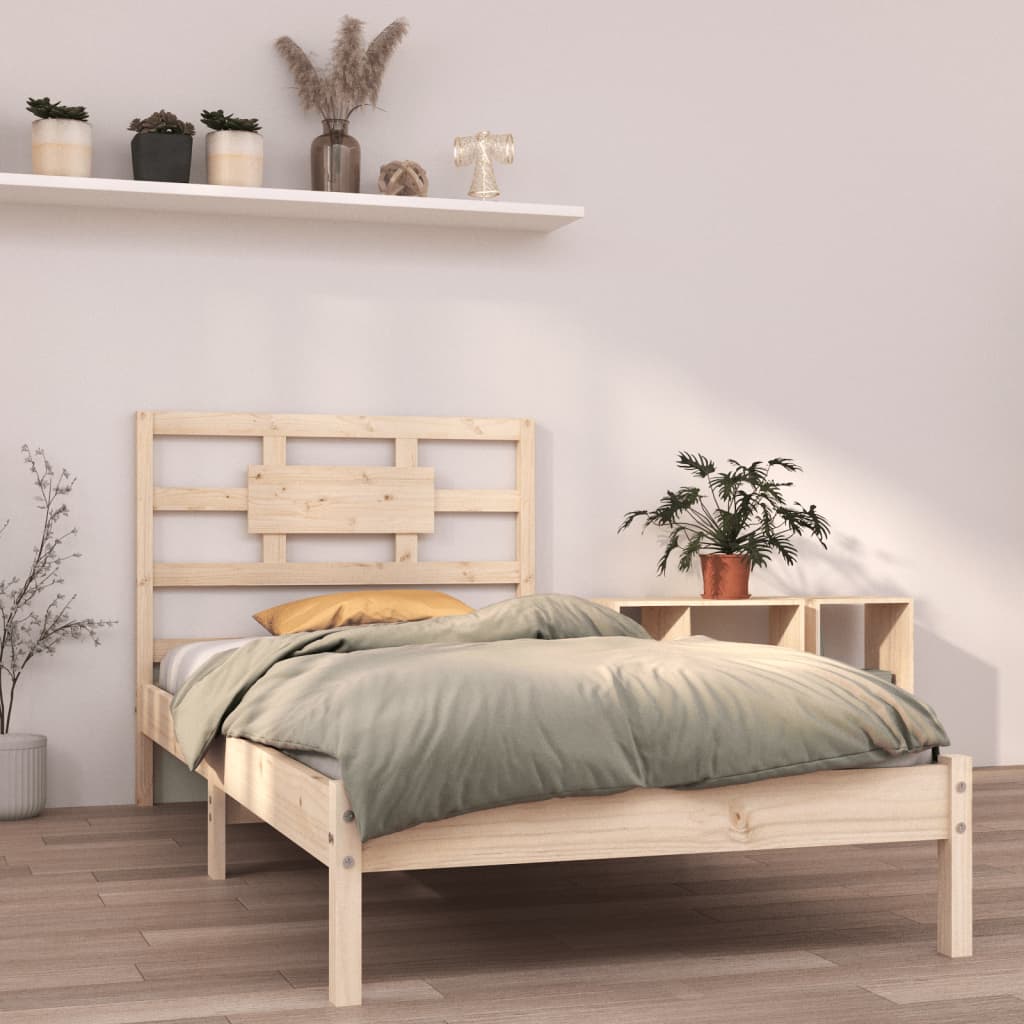 vidaXL Posteľný rám masívne drevo 90x200 cm