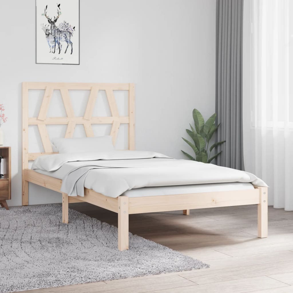 vidaXL Posteľný rám borovicový masív 90x200 cm