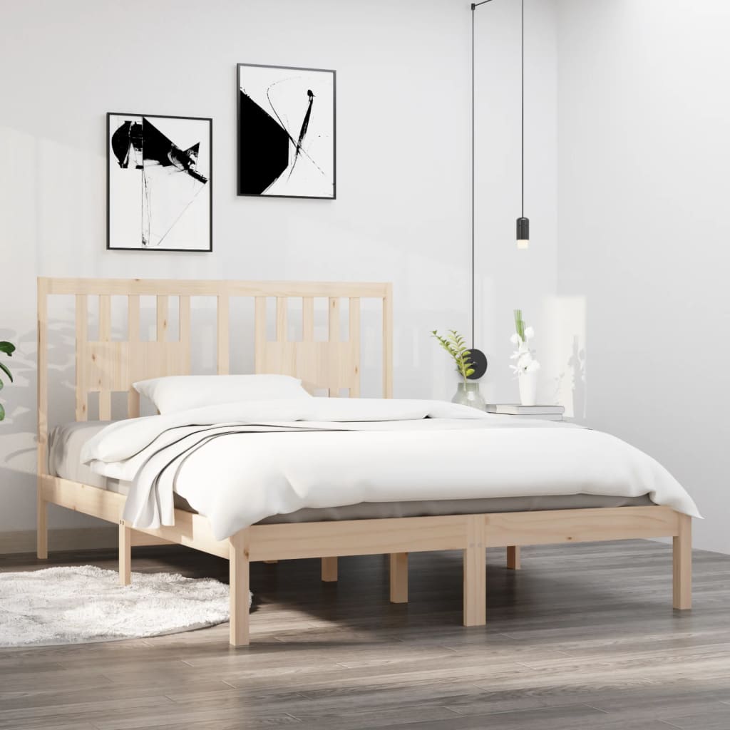 vidaXL Posteľný rám masívne drevo 120x190 cm 4FT malé dvojlôžko